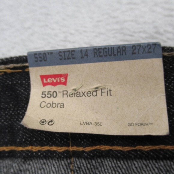Levis 550 Jeans Women 14 Dark Wash 27x27 Relaxed Regular Cobra Straight Bootcut - Picture 6 of 16